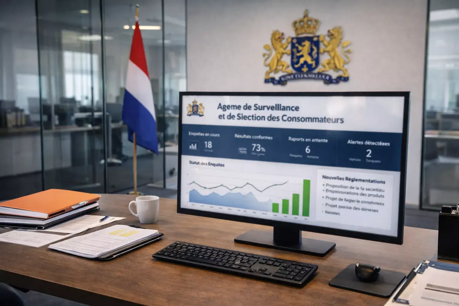 Kansspelautoriteit kantoor met toezicht symbool